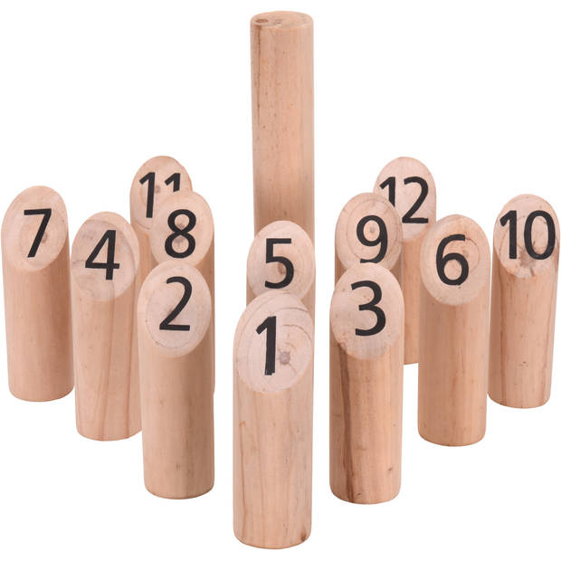 Free and Easy Kubb Spel 13-delig FSC-Hout