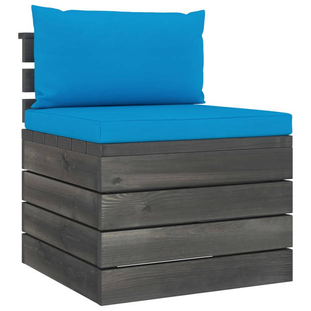 vidaXL 6-delige Loungeset met kussens pallet massief grenenhout