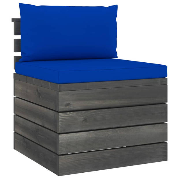 vidaXL 6-delige Loungeset met kussens pallet massief grenenhout