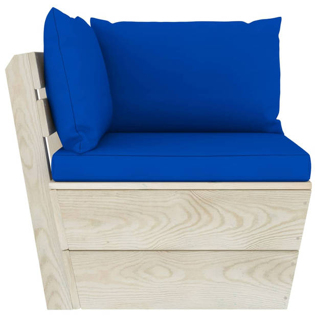 The Living Store Tuinset Pallet - 6-delig - Blauw - 60x60x65 cm