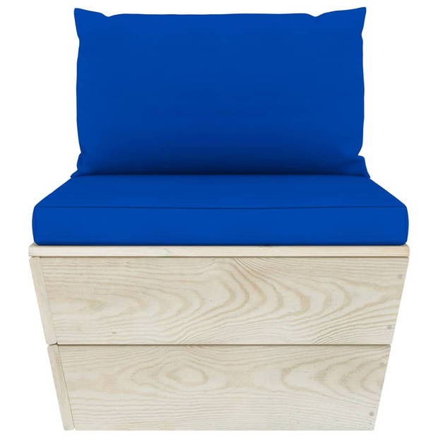 The Living Store Tuinset Pallet - 6-delig - Blauw - 60x60x65 cm