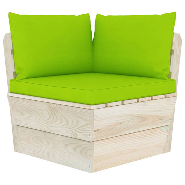 vidaXL 6-delige Loungeset met kussens pallet vurenhout