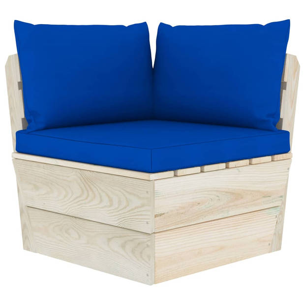 vidaXL 6-delige Loungeset met kussens pallet vurenhout