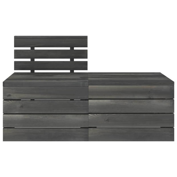 vidaXL 6-delige Loungeset pallet massief grenenhout donkergrijs