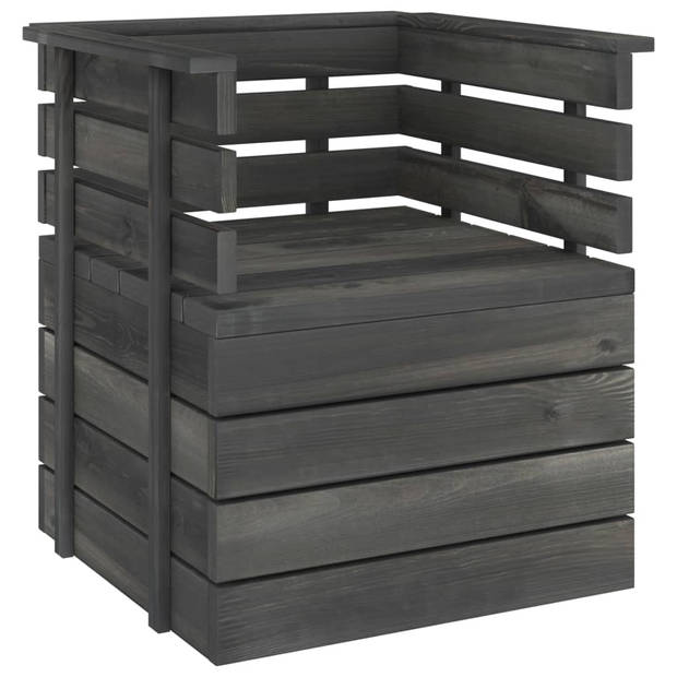 The Living Store Pallet Loungeset - Armstoel 70x65x71.5cm - Middenbank 60x65x71.5cm - Hoekbank 65x65x71.5cm -