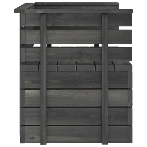 The Living Store Pallet Loungeset - Armstoel 70x65x71.5cm - Middenbank 60x65x71.5cm - Hoekbank 65x65x71.5cm -