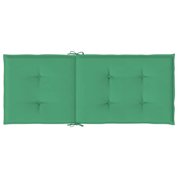 vidaXL Tuinstoelkussens 6 st hoge rug 120x50x3 cm stof groen