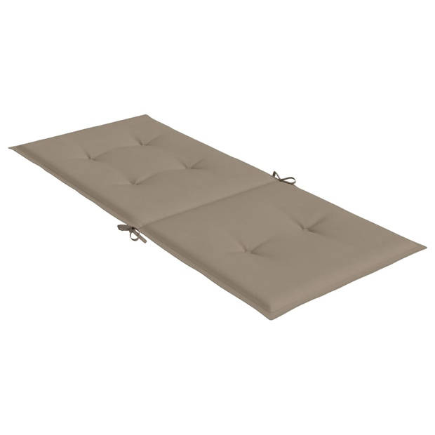 vidaXL Tuinstoelkussens 6 st hoge rug 120x50x3 cm stof taupe