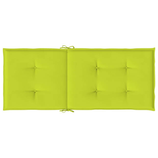 The Living Store Stoelkussens - Polyester - 120 x 50 x 3 cm - Helder groen