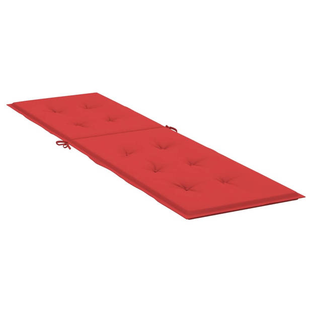 vidaXL Terrasstoelkussen (75+105)x50x4 cm rood