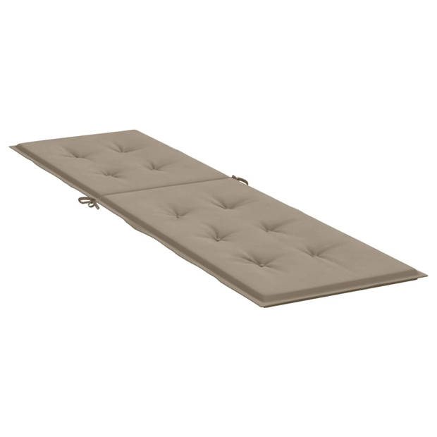 vidaXL Terrasstoelkussen (75+105)x50x4 cm taupe