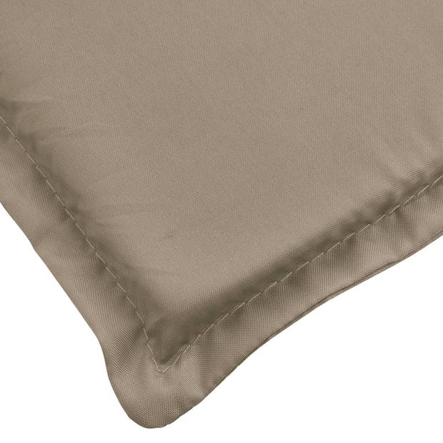 vidaXL Ligbedkussen 200x50x3 cm oxford stof taupe