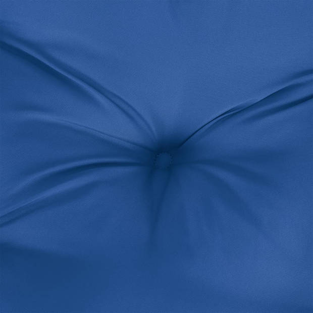 The Living Store Palletkussens - Koningsblauw - 80 x 80 x 12 cm - Polyester stof - Zachte vulling - Waterafstotend