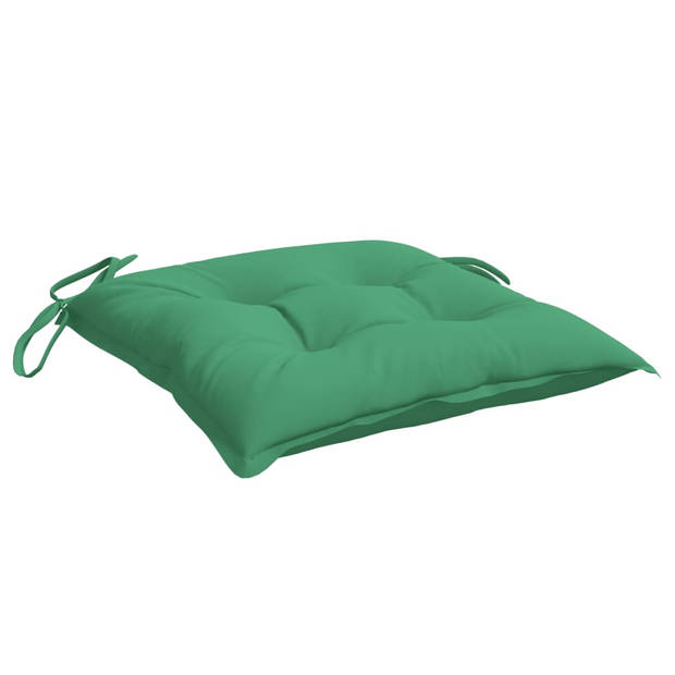 vidaXL Stoelkussens 2 st 50x50x7 cm oxford stof groen