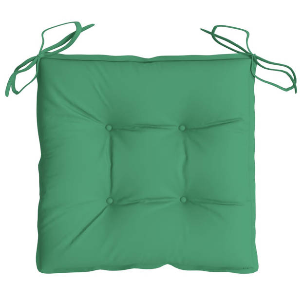 vidaXL Stoelkussens 2 st 50x50x7 cm oxford stof groen