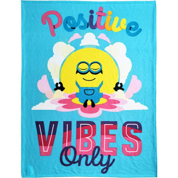 Minions Fleeceplaid, Positive Vibes - 130 x 170 cm - Polyester