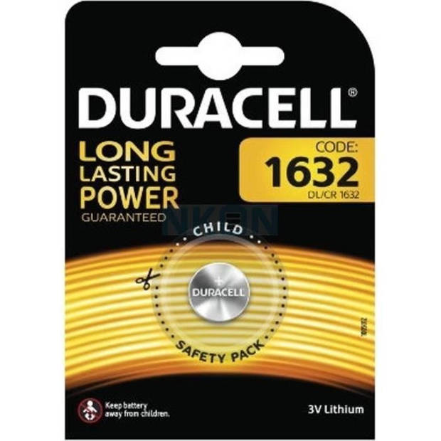 DURACELL - 1 CR1632 lith-batterij