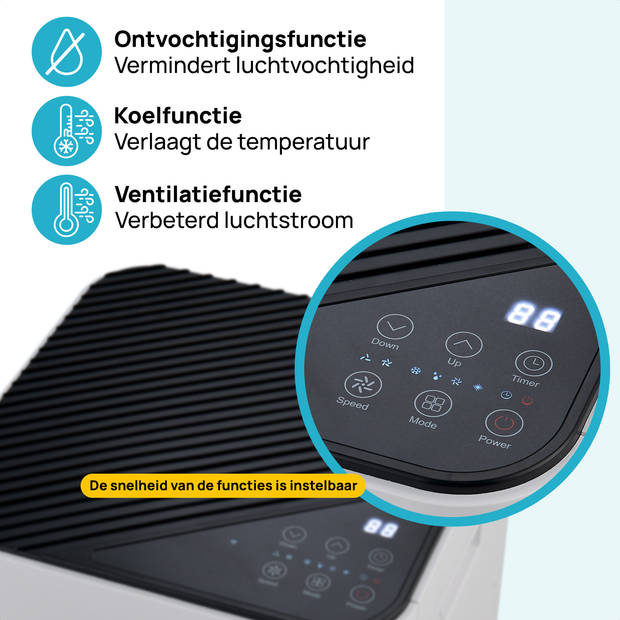 MOA Mobiele Airco - 9000 BTU - Airconditioning - Geschikt voor Ontvochtiging - Zwart - A010W