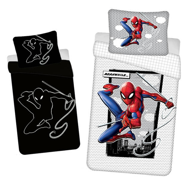 SpiderMan Dekbedovertrek Glow in the Dark - Eenpersoons - 140 x 200 cm - Katoen