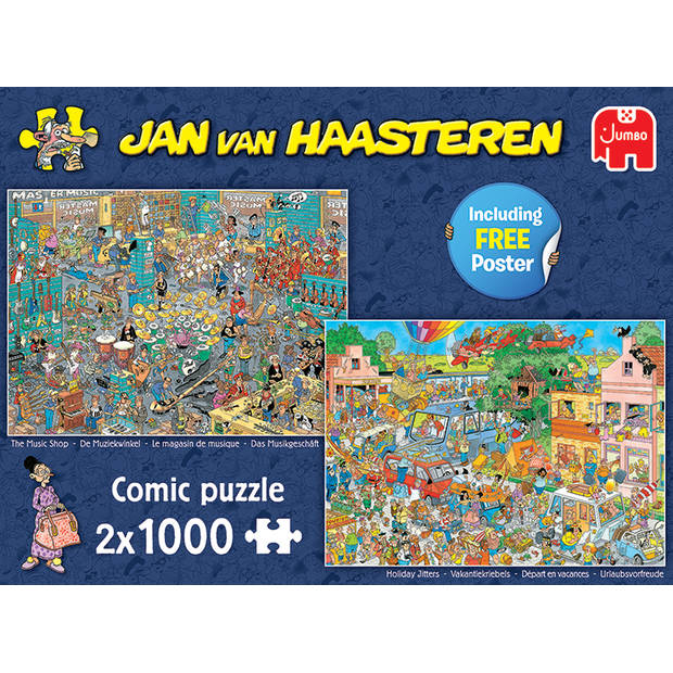 Jan van Haasteren de muziekwinkel & vakantiekriebels - 2 x 1000 stukjes