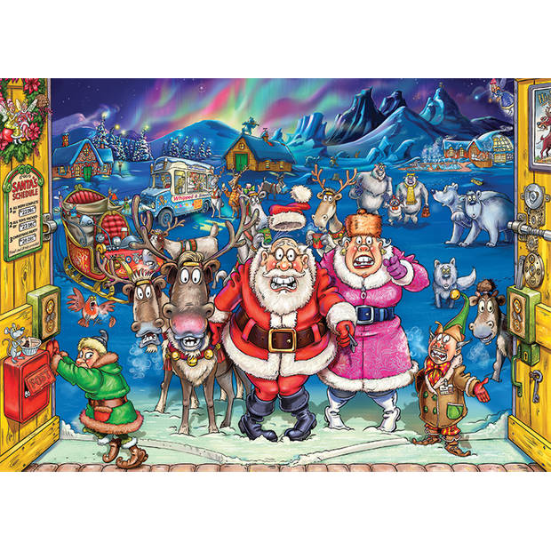 Jumbo Wasgij Puzzel Christmas 17 - Elfinspectie (2 x 1000 stukjes)