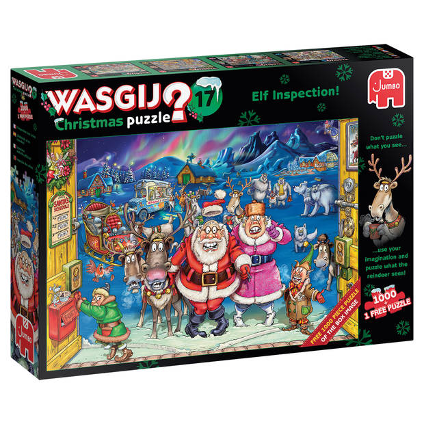 Jumbo Wasgij Puzzel Christmas 17 - Elfinspectie (2 x 1000 stukjes)