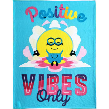 Minions Fleeceplaid, Positive Vibes - 130 x 170 cm - Polyester