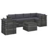 vidaXL 7-delige Loungeset met kussens pallet massief grenenhout