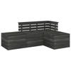 vidaXL 4-delige Loungeset pallet massief grenenhout donkergrijs