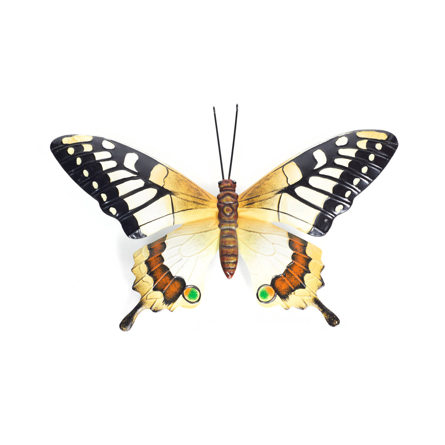 gebruik Opheldering Bovenstaande Set van 2x metalen tuin decoratie vlinders voor aan de muur/wand 37 cm -  Tuinbeelden | Blokker