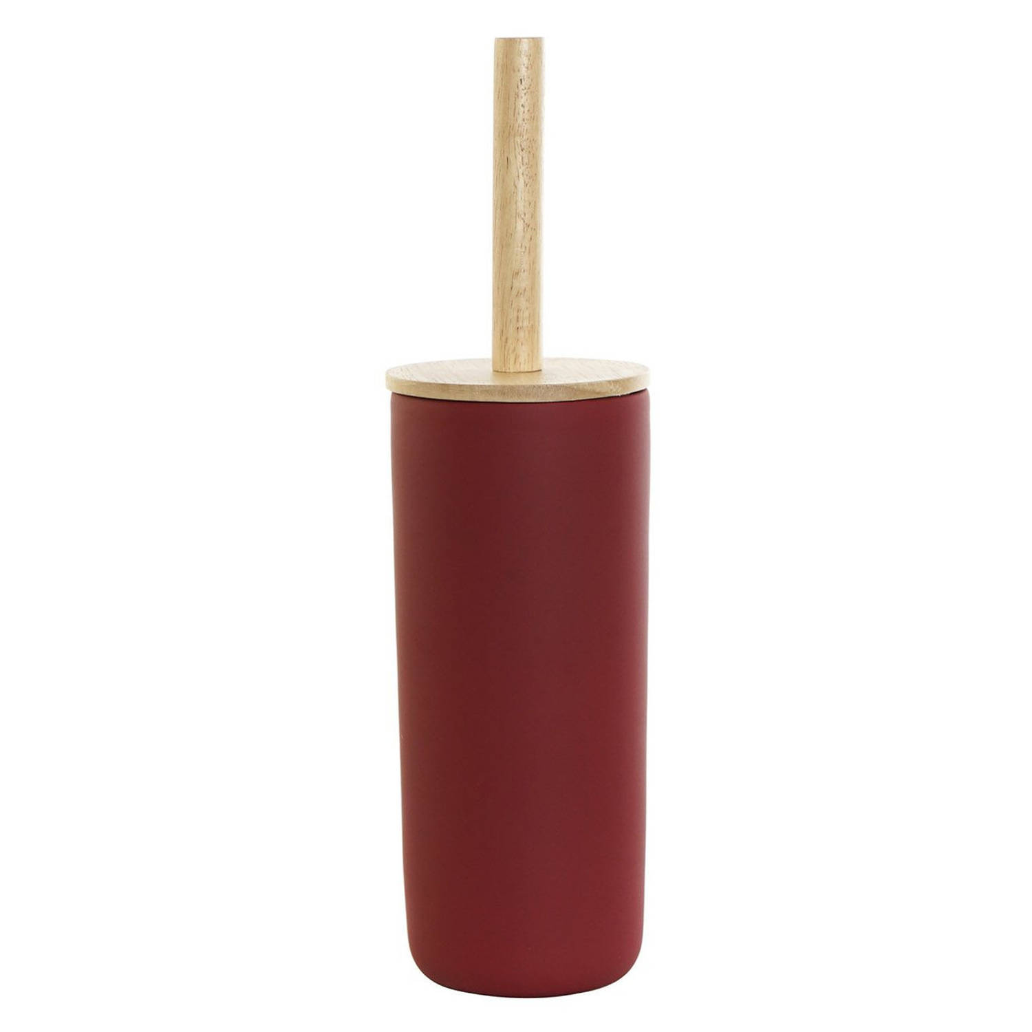 zuiden Verward haai Wc-borstel/toiletborstel met houder rood 39 cm van bamboe/steen -  Toiletgarnituur | Blokker