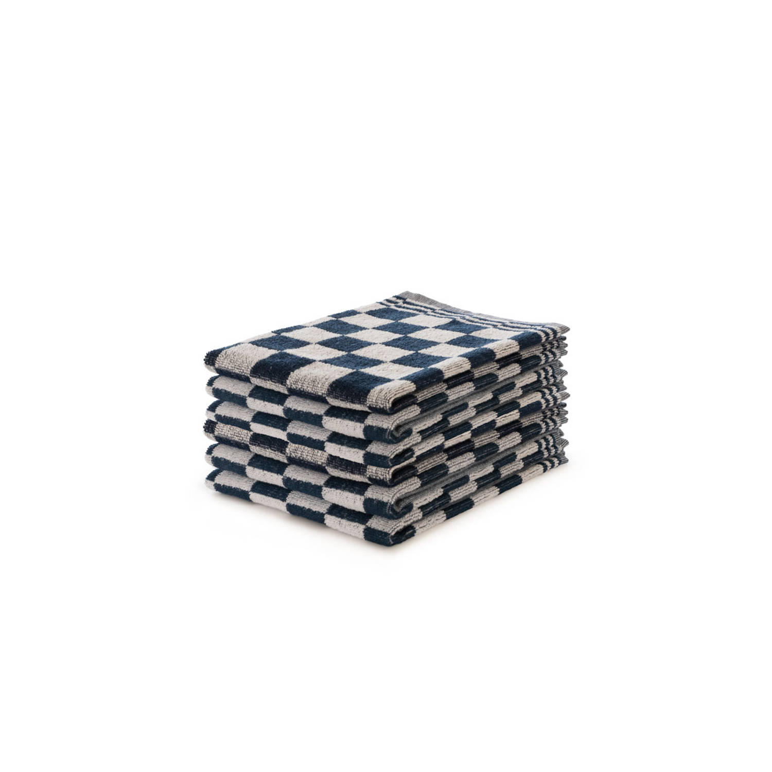 Ten Cate Keukendoeken Set Blok Blauw – 50x50 – Set van 6 – Geblokt – Blokdoeken – 100% katoen – Keukendoek – handdoeken