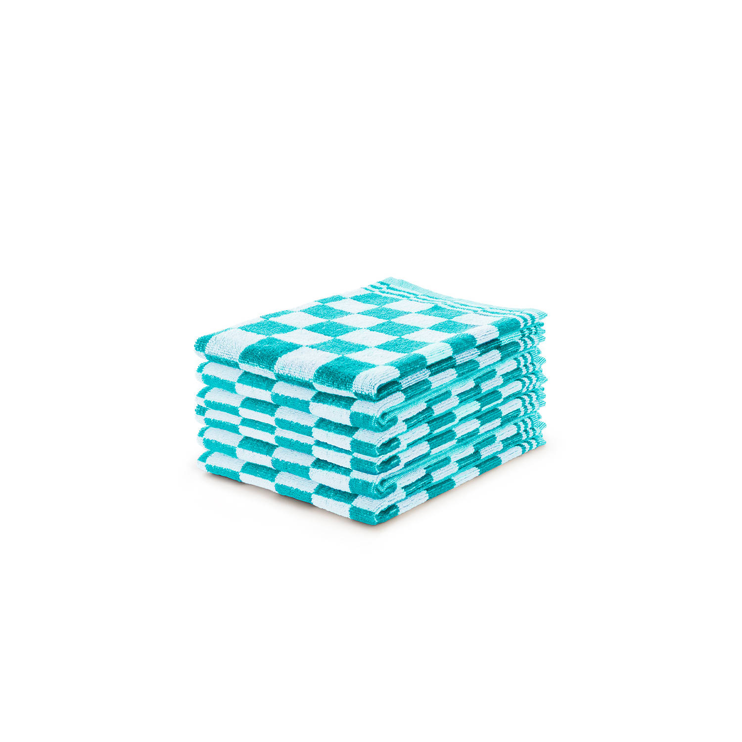 Elegance Keukendoekset Blok 50x50cm - turquoise - set van 6
