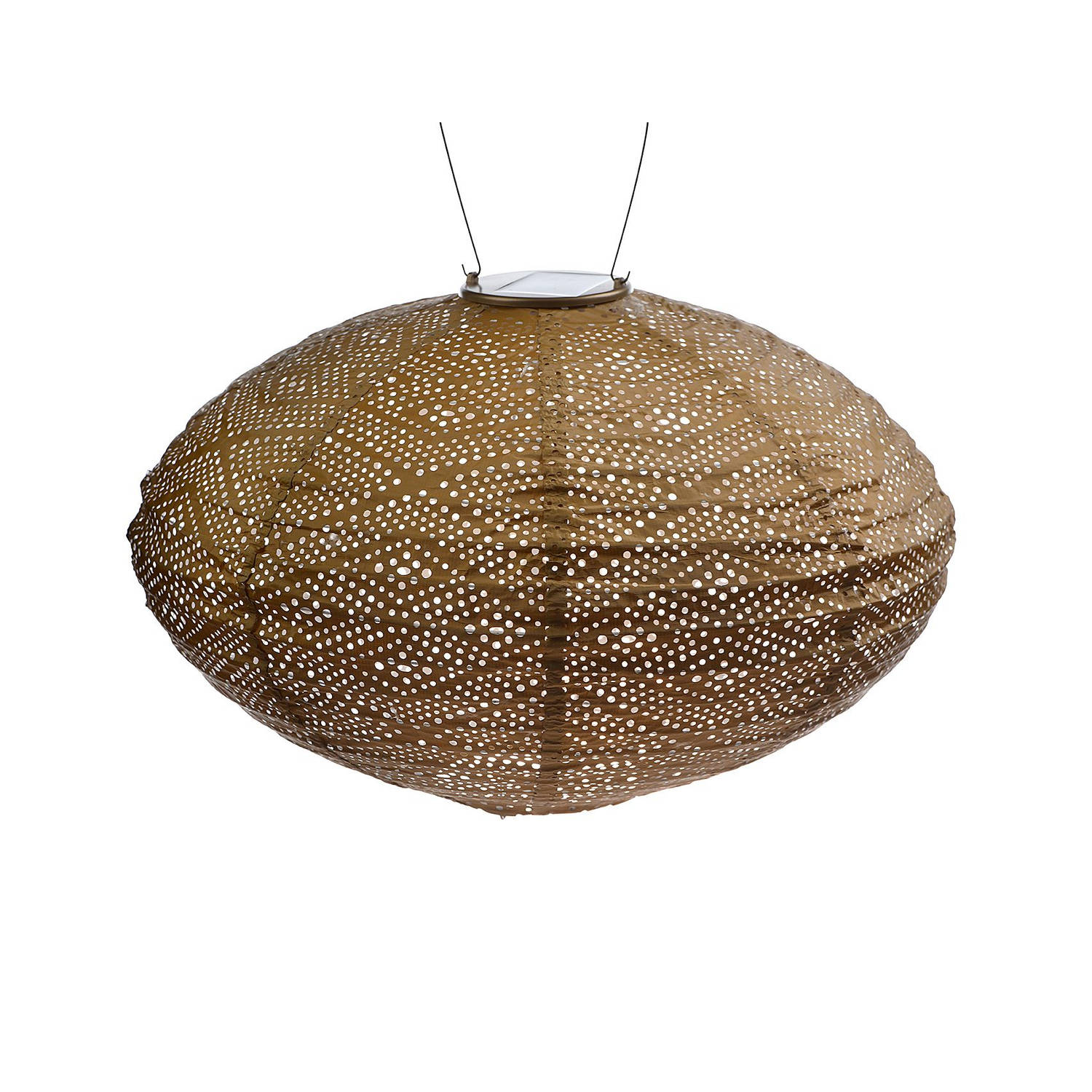Lumiz Solar tuinverlichting Ikat Oval - 40 cm - Goud