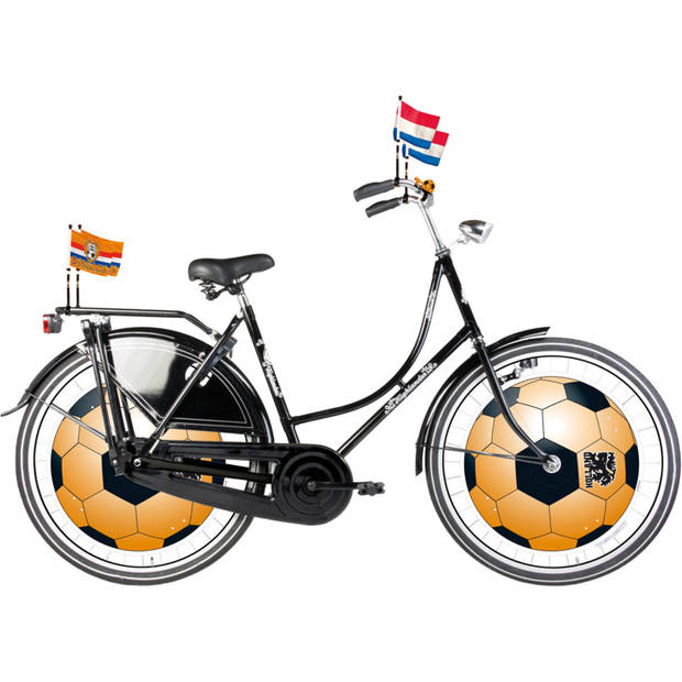 Holland fietsvlag met voetbal - Feestdecoratievoorwerp
