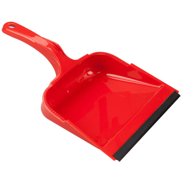 Buemag Vuilblik - met lip - kunststof - 35 x 23 cm - rood - stofblik - Stoffer en blik