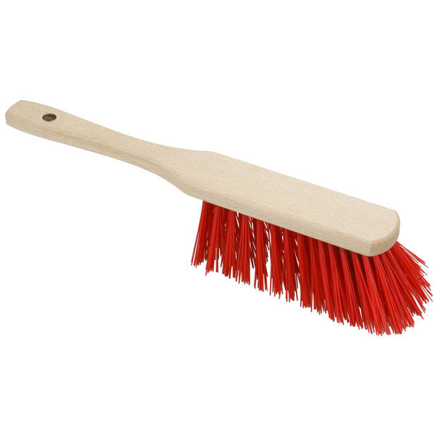 Buemag Houten harde stoffer/handveger - rood - 30 cm - voor buiten - Stoffer en blik