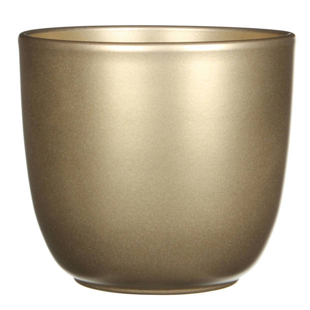 Kunstplant pampas gras - in pot goud - keramiek - H70 cm - Kunstbloemen