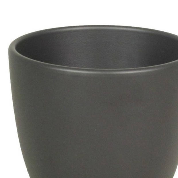 Floran Plantenpot - antraciet grijs - mat - keramiek - 17 x 15 cm - Plantenpotten