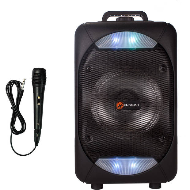 N-GEAR The Flash 610 - Bluetooth Speaker - Karaokeset - Partybox met 1 Microfoon - Zwart