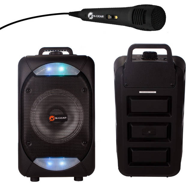 N-GEAR The Flash 610 - Bluetooth Speaker - Karaokeset - Partybox met 1 Microfoon - Zwart