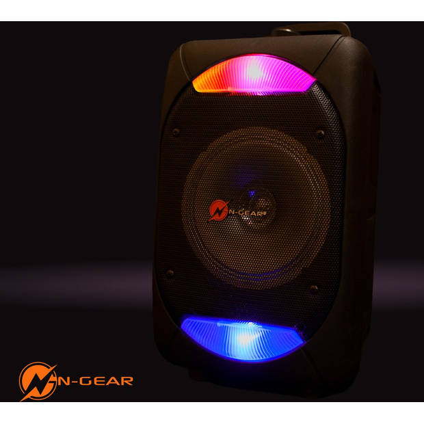 N-GEAR The Flash 610 - Bluetooth Speaker - Karaokeset - Partybox met 1 Microfoon - Zwart