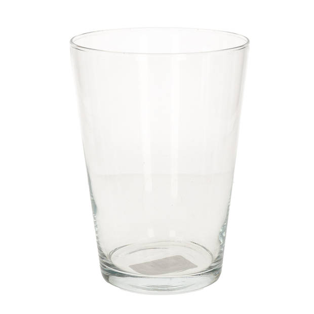 Glazen vaas/vazen konisch helder glas 19 cm - Vazen