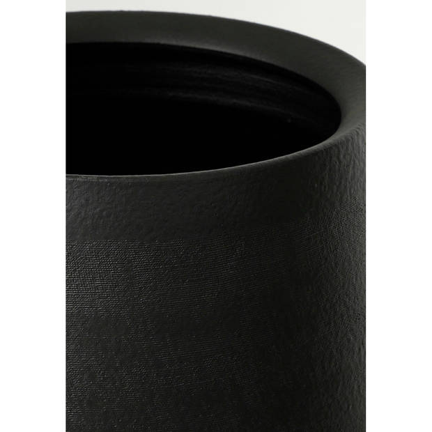 Bloemenvaas zwart keramiek voor boeketten/takken/bloemen H40 x D26 cm - Vazen