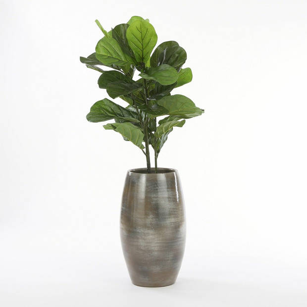Groene ficus Lyrata kunstplant 75 cm voor binnen - Kunstplanten
