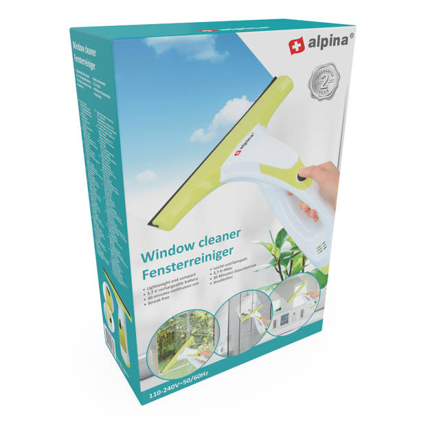 alpina Elektrische Ramenwisser 635GR - Oplaadbare Raamtrekker - Batterijduur 30 Minuten