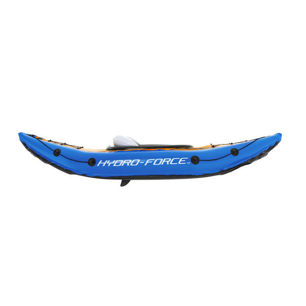 Bestway Hydro Force Cove Champion Kayak - Opblaasbaar - 1-Persoons - met Pomp en Peddel - Blauw