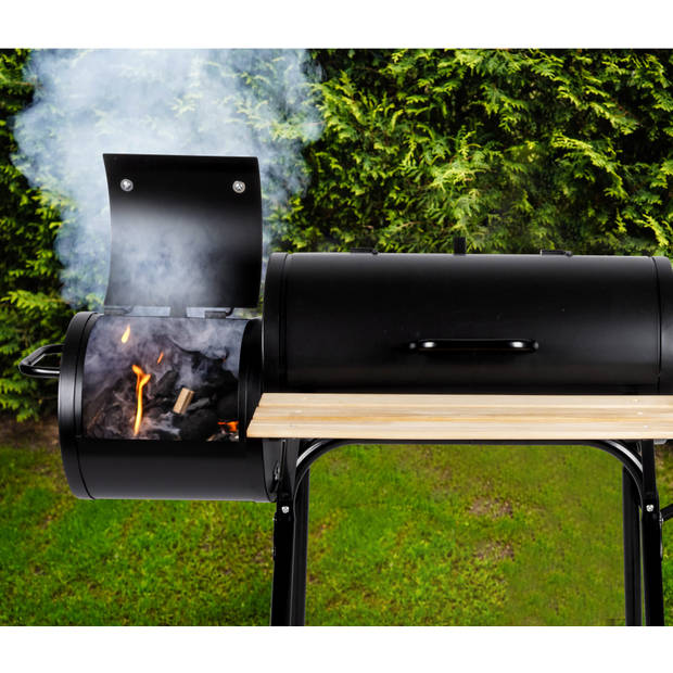 BBQ Collection Smokerbarbecue - BBQ Smoker - met Aparte Smoker - Instelbare Schoorsteen - 104 x 58 x 114 cm