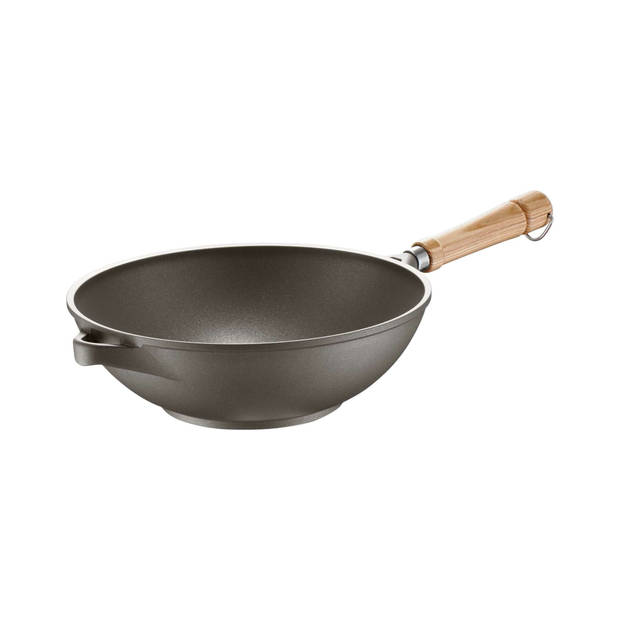 Berndes - Bonanza Wok met Steel en Handvat Ø 28 cm - Aluminium - Grijs