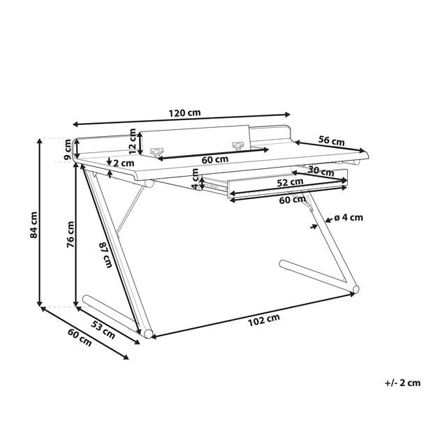 Beliani FOCUS - Bureau-Lichte houtkleur-MDF